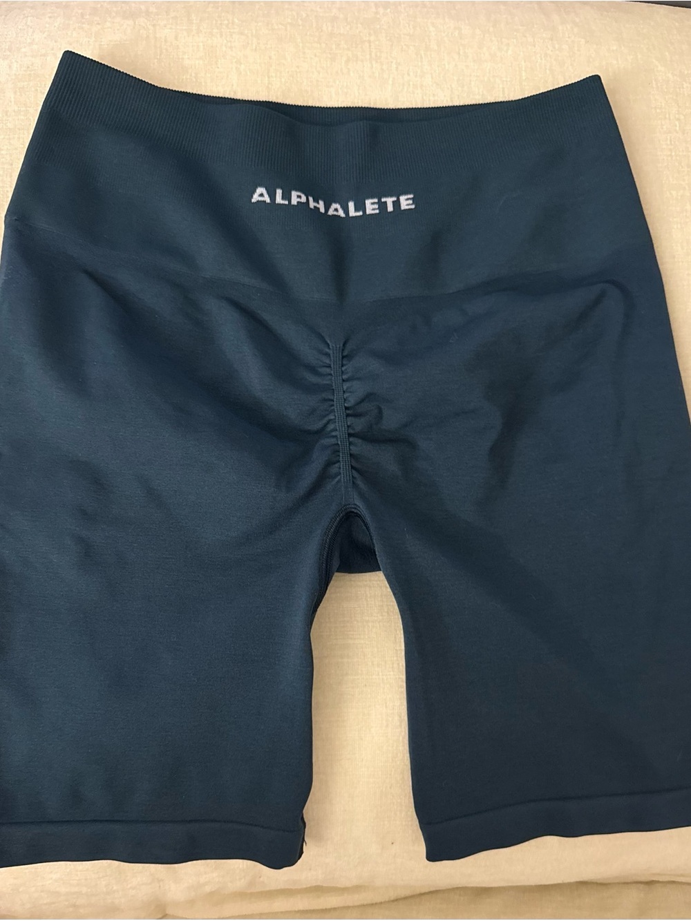 Alphalete Navy High-Waist Seamless Bike Shorts - Picture 1 of 6